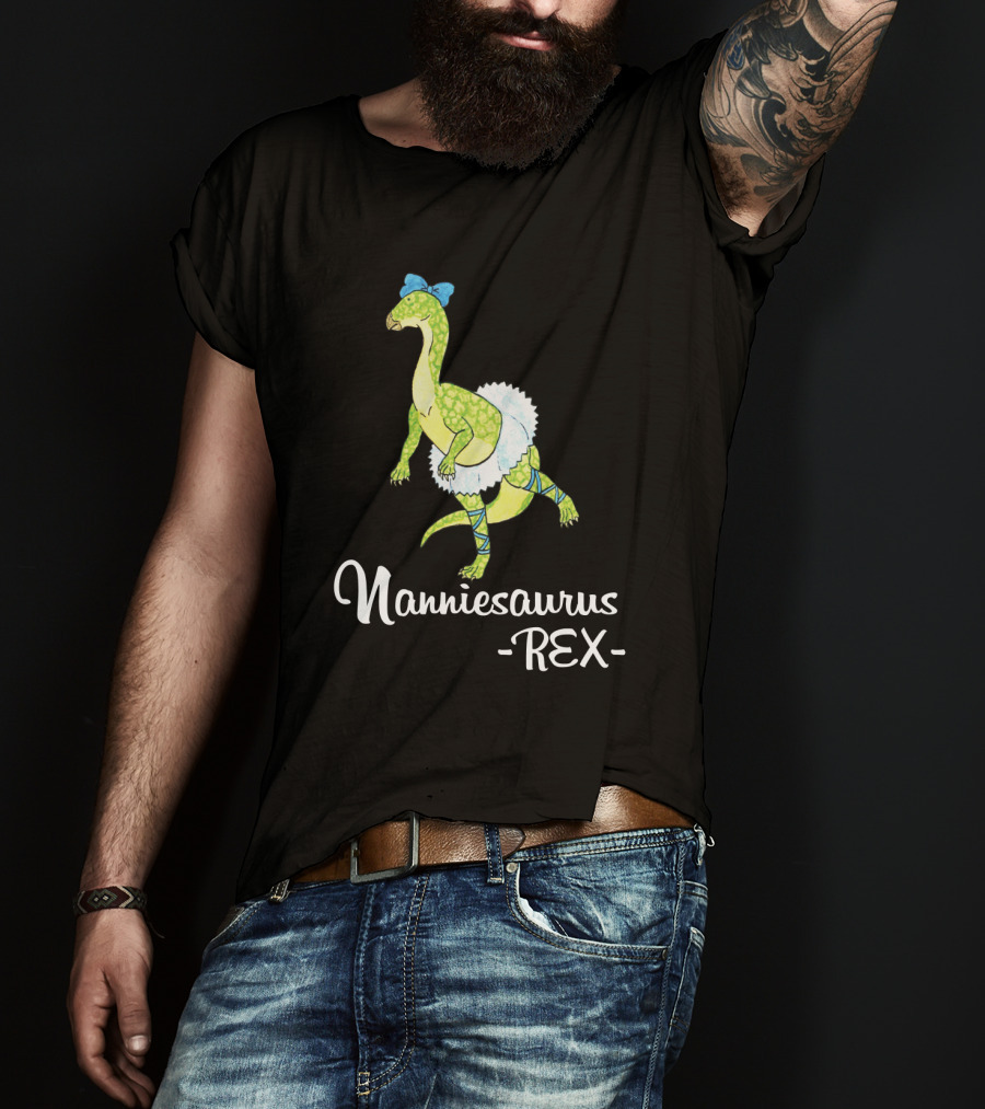 Nanniesaurus Rex Ballet Dancer Dinosaurs T-Shirt