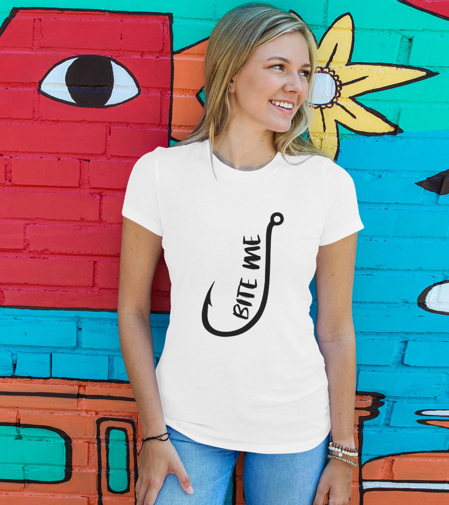 Bite Me Funny Fishing Hook T-Shirt