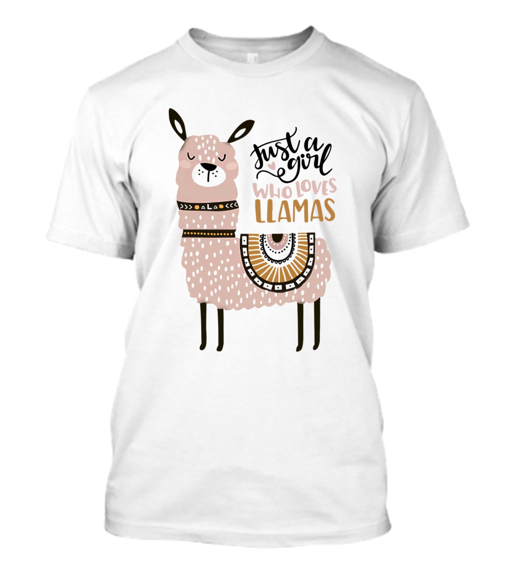 Just A Girl Who Loves Llamas Perfect For Llama Lovers Enthusiasts T-Shirt