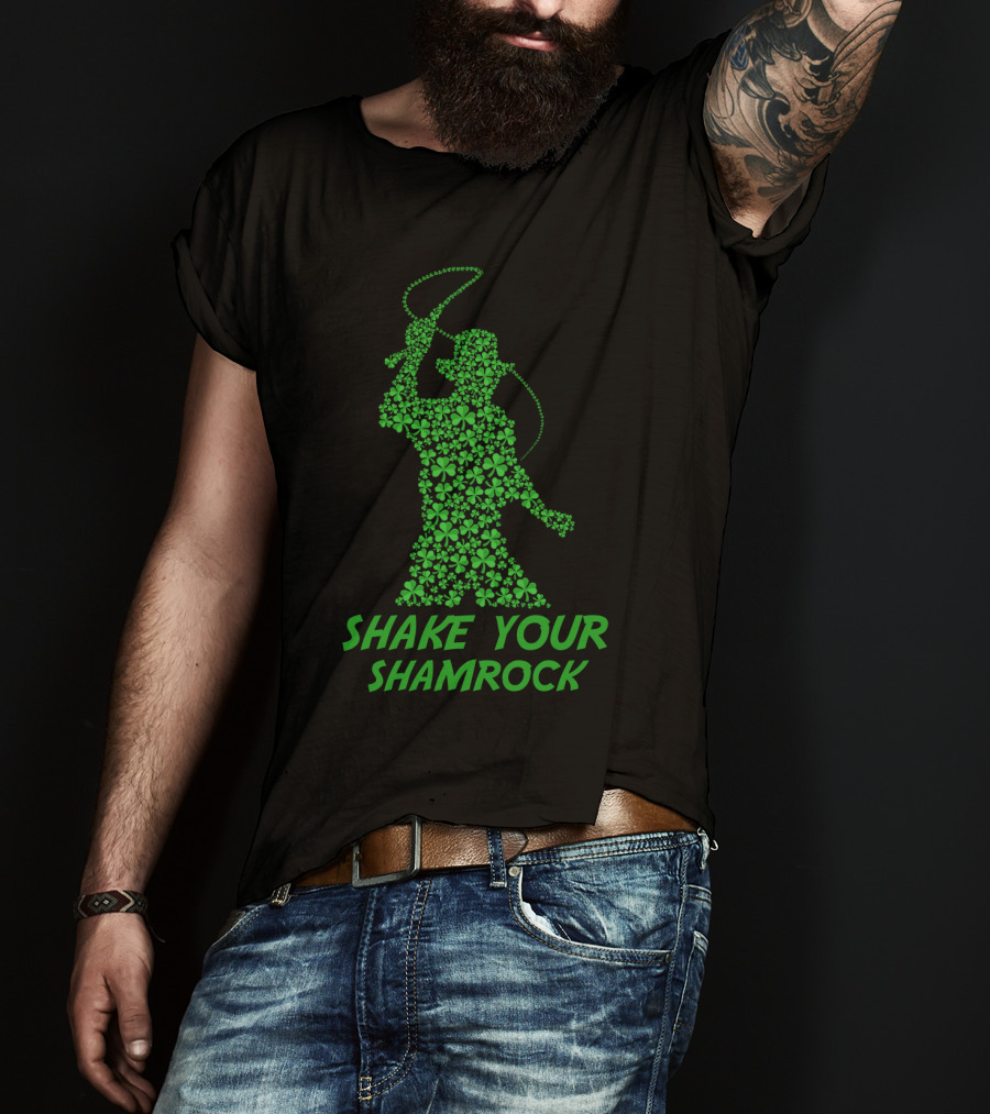 Indiana Jones Shake Your Shamrock St Patrick's Day T-Shirt