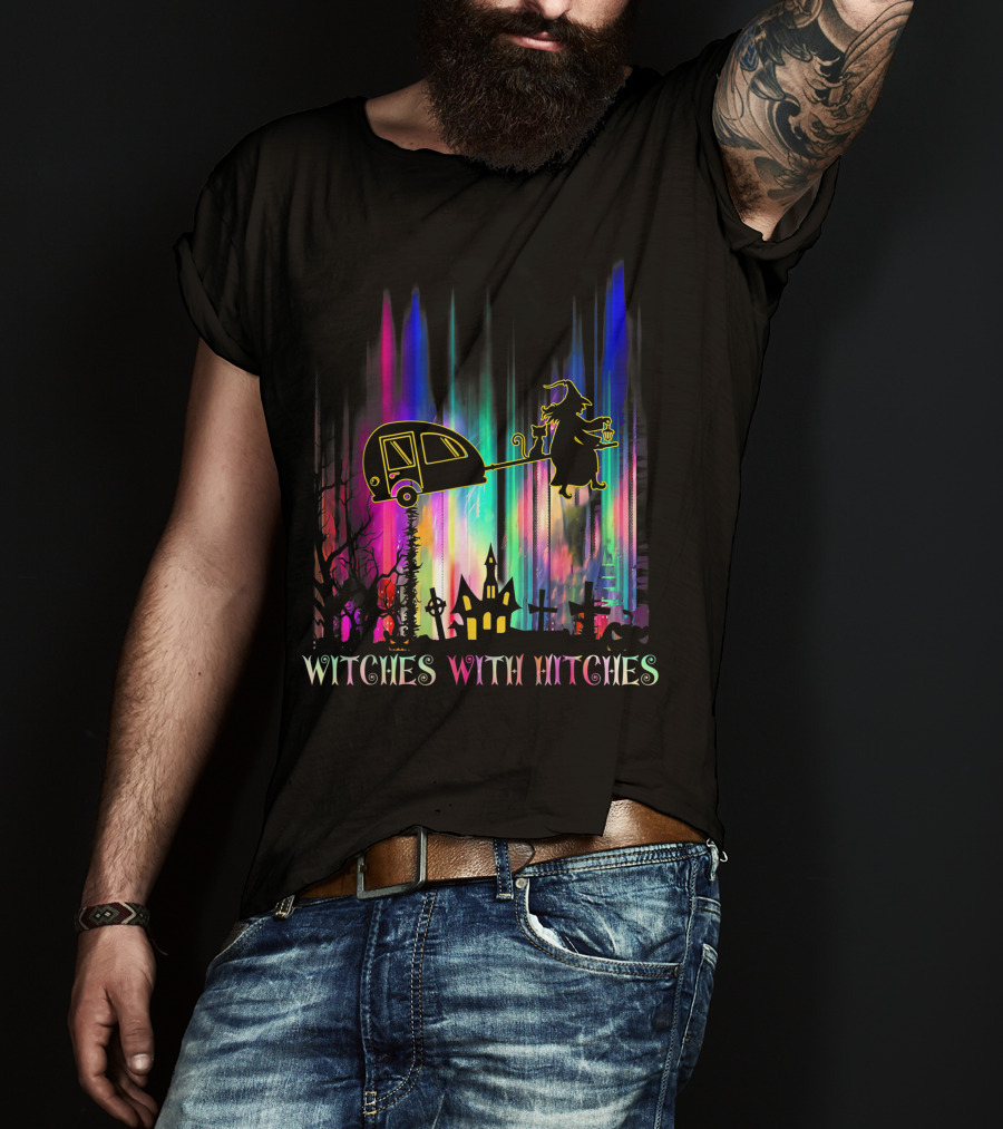 Witches With Hitches Camping Halloween Holiday Spectacle T-Shirt