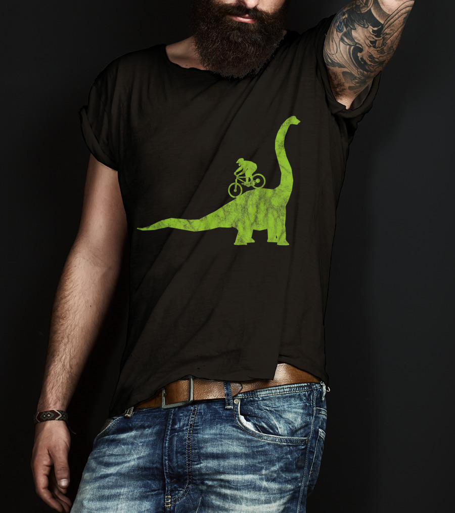 Mountain Bike MTB Dinosaur Funny Cycling Bicycle Rider Adventure T-Shirt