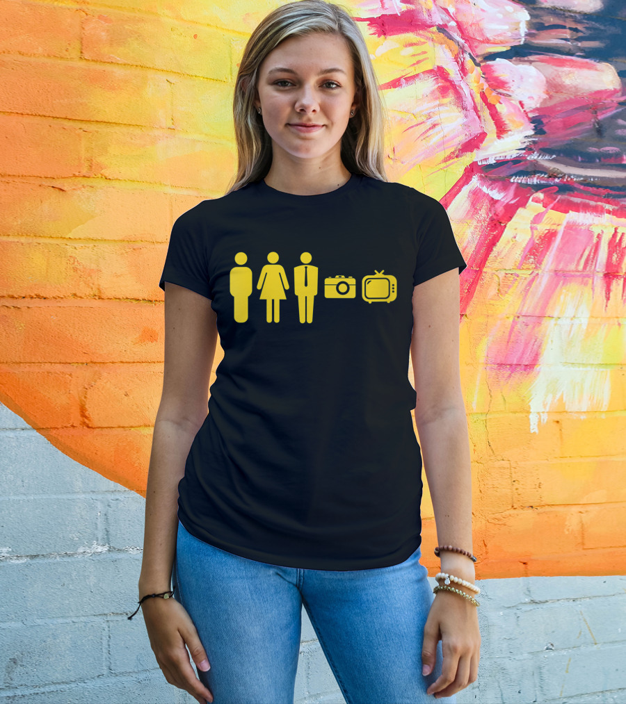 Person Woman Man Camera TV Icons T-Shirt
