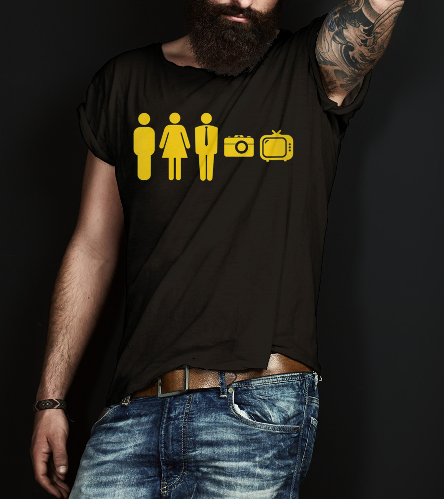 Person Woman Man Camera TV Icons T-Shirt
