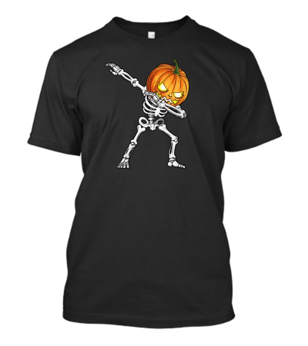 Dabbing Skeleton Pumpkin Halloween Best T-Shirt