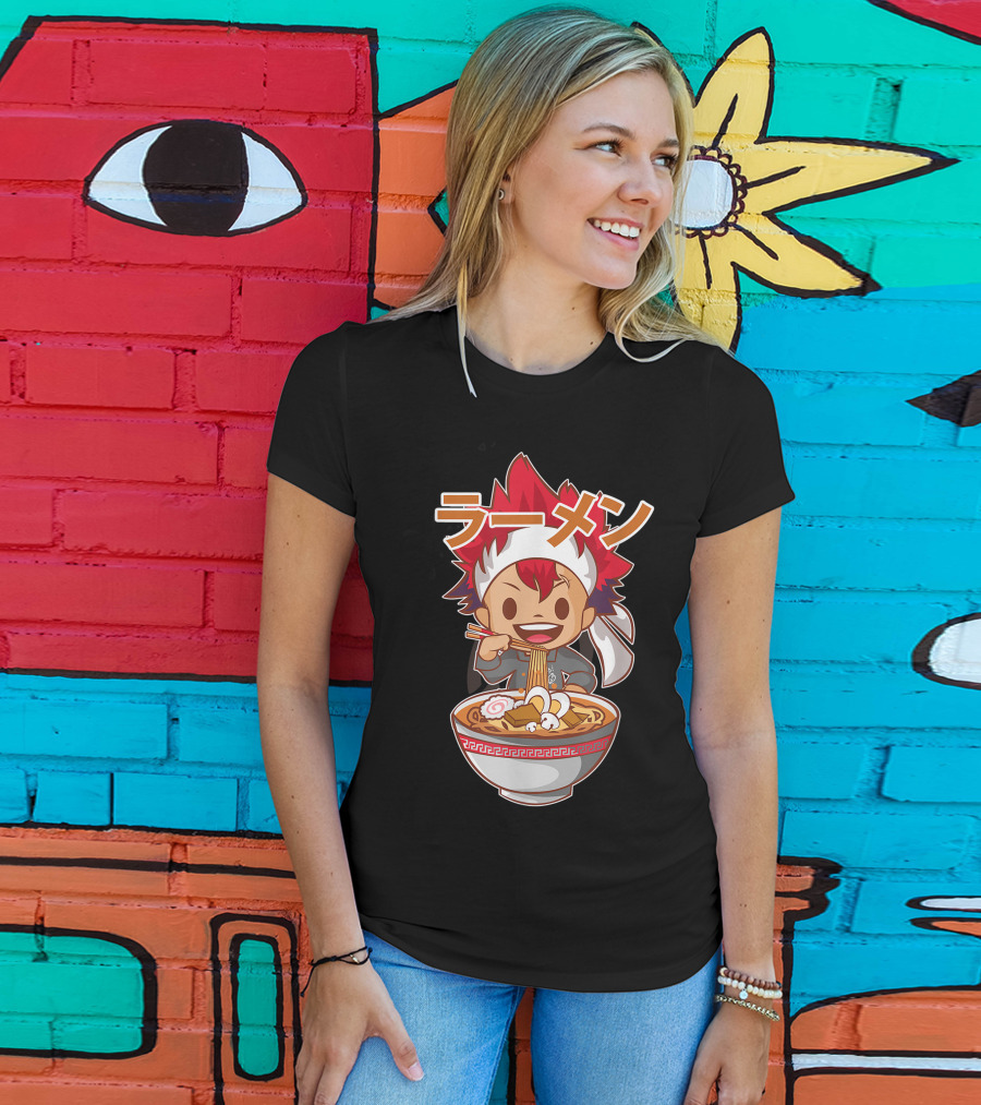 Ramen Anime Character Eating Noodles T-Shirt