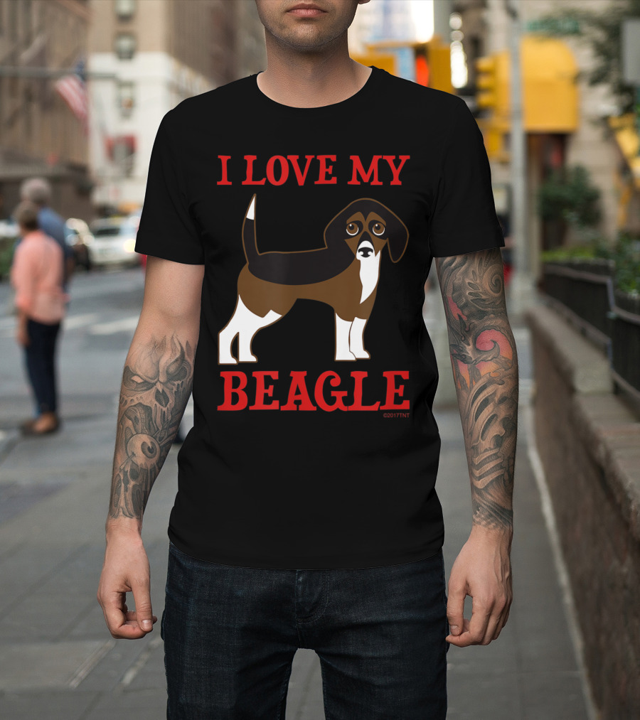 I Love My Beagle Dog - Adorable Beagle T-Shirt