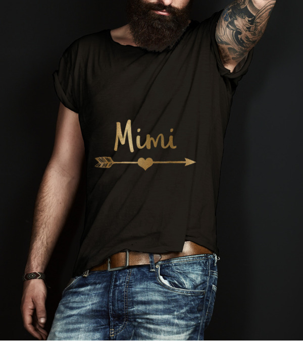 Mimi Gold Heart Arrow T-Shirt