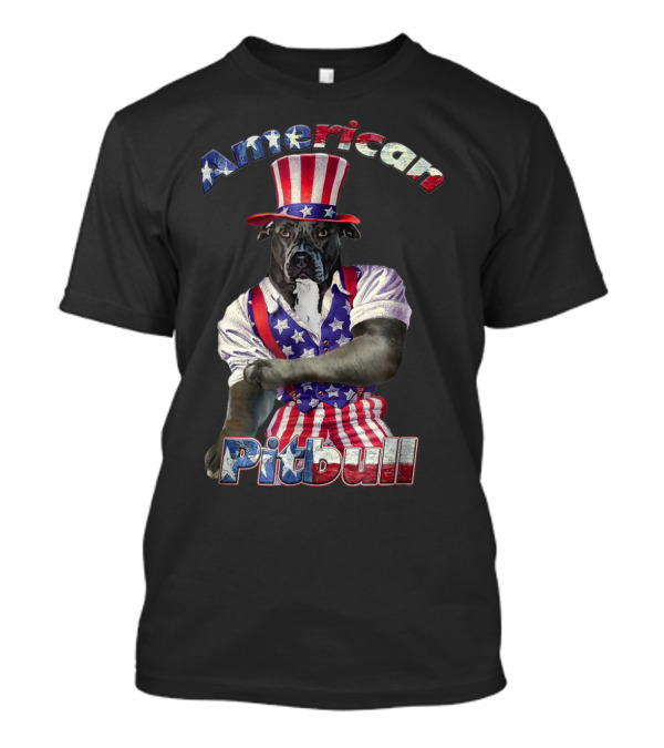 American Pitbull Patriotic Uncle Sam T-Shirt