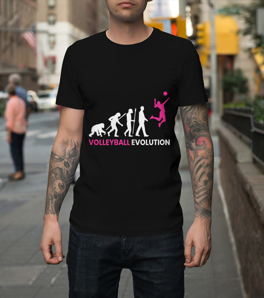 Volleyball Evolution Of Woman To Player T-Shirt