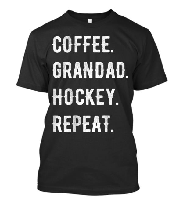 Coffee Grandad Hockey Repeat T-Shirt