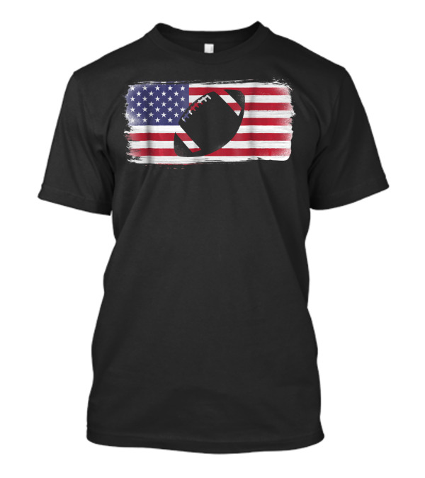 USA American Flag Football Player Perfect American Flag Football T-Shirt