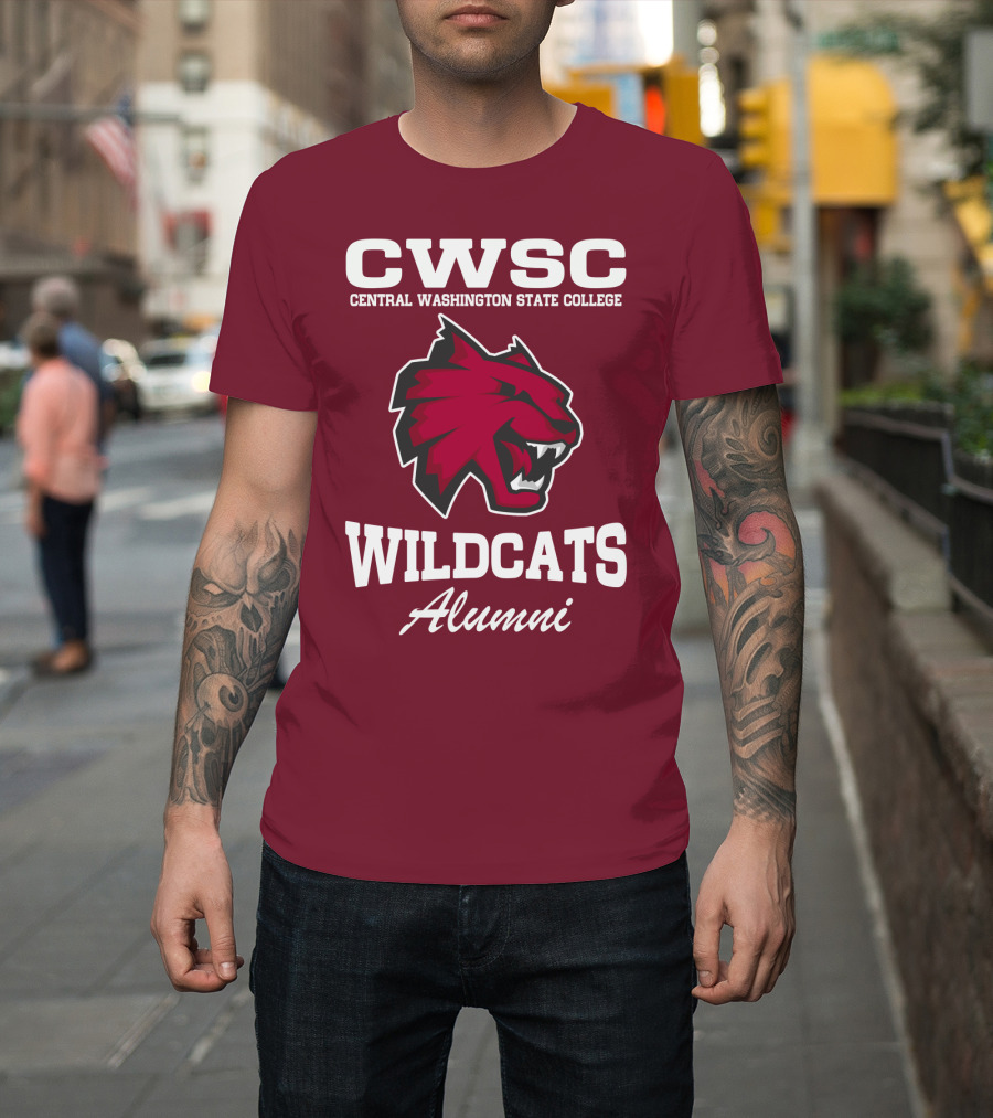 CWSC Central Washington State College Wildcats Alumni T-Shirt