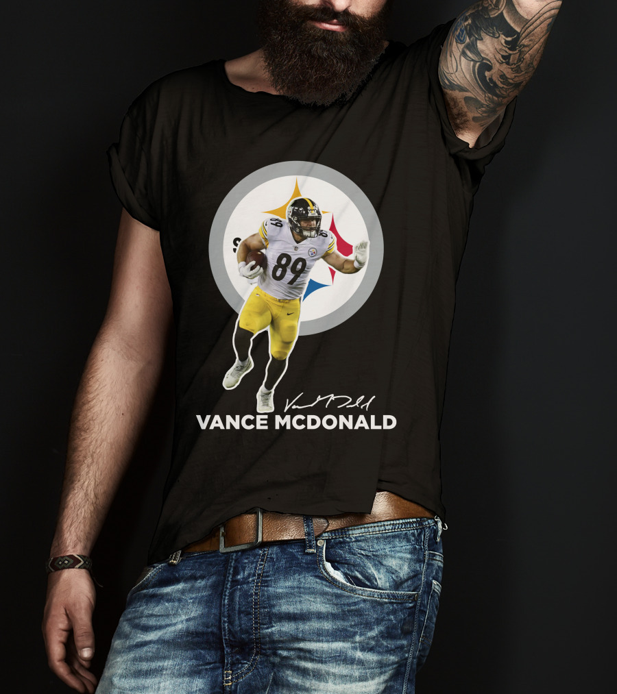 Vance McDonald Pittsburgh Steelers Football Player Signature 89 T-Shirt