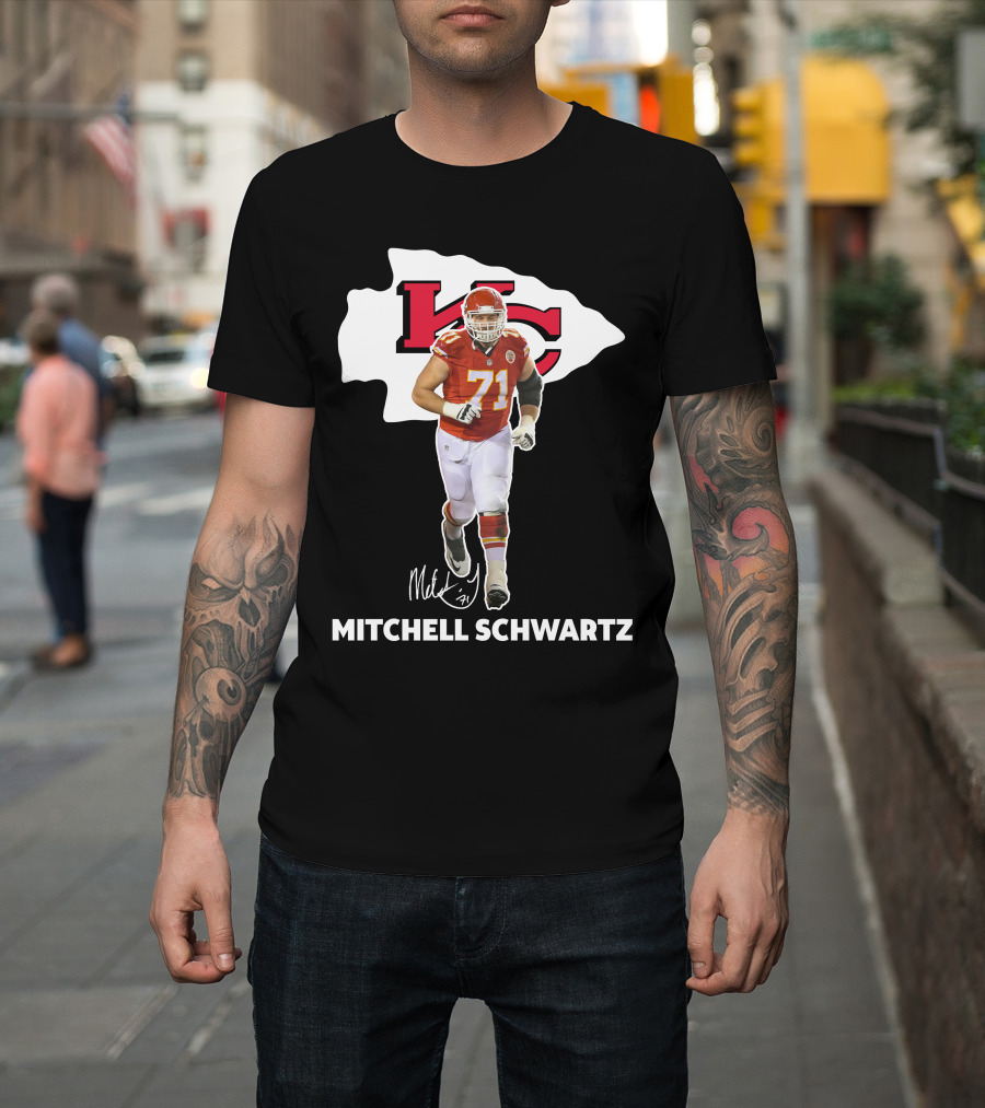Mitchell Schwartz Kansas City Chiefs 71 NFL Player T-Shirt