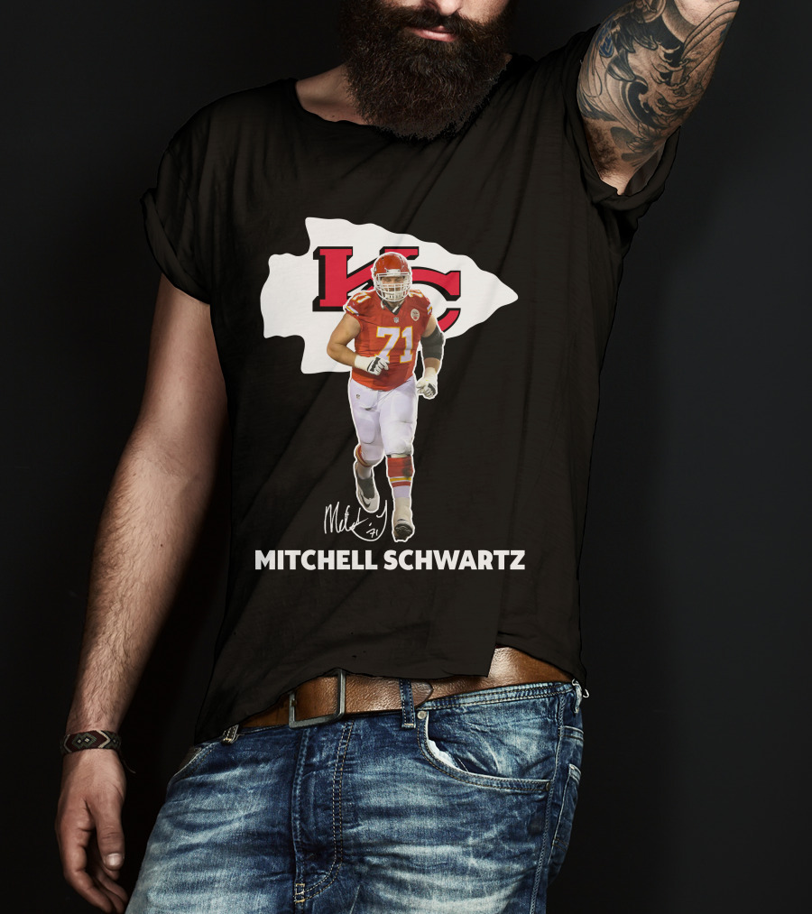 Mitchell Schwartz Kansas City Chiefs 71 NFL Player T-Shirt