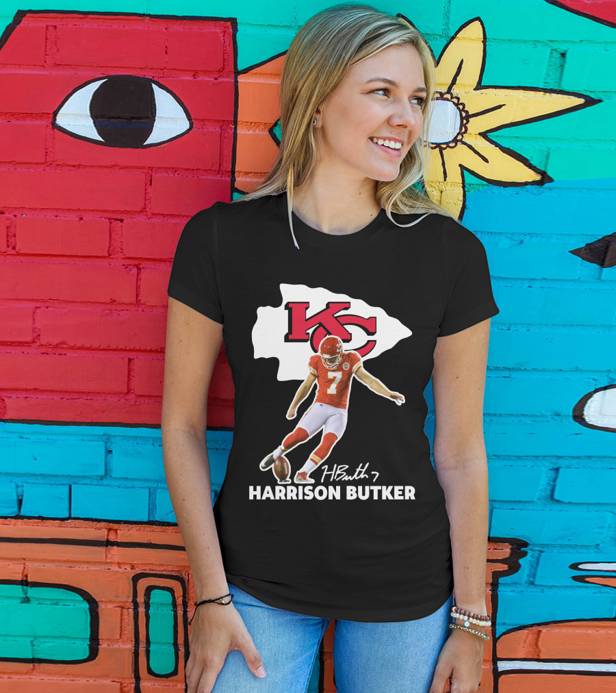 Harrison Butker Kc Chiefs Football Signature Kick T-Shirt