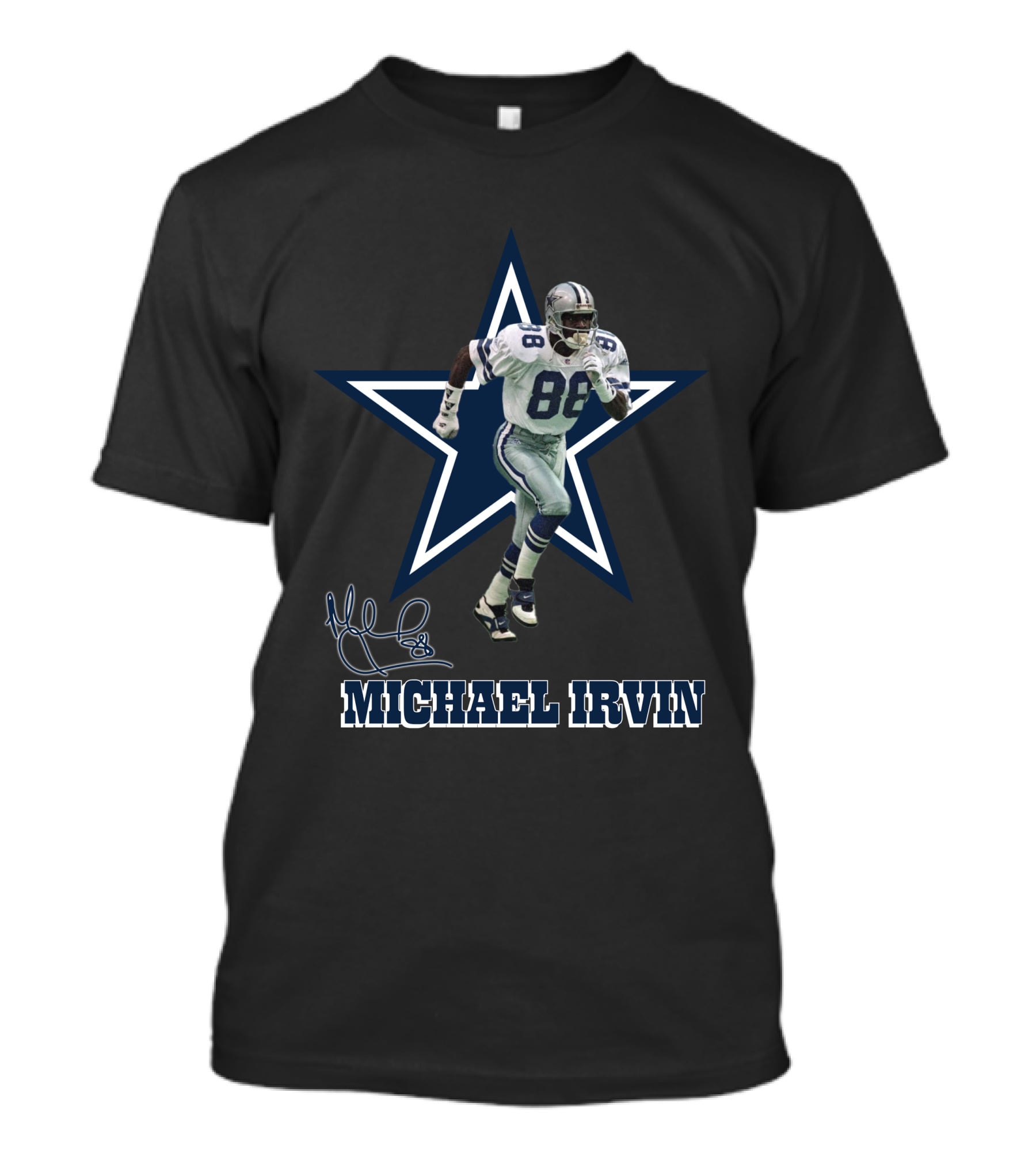 Michael Irvin Dallas Cowboys Legend 88 Signature Star T-Shirt