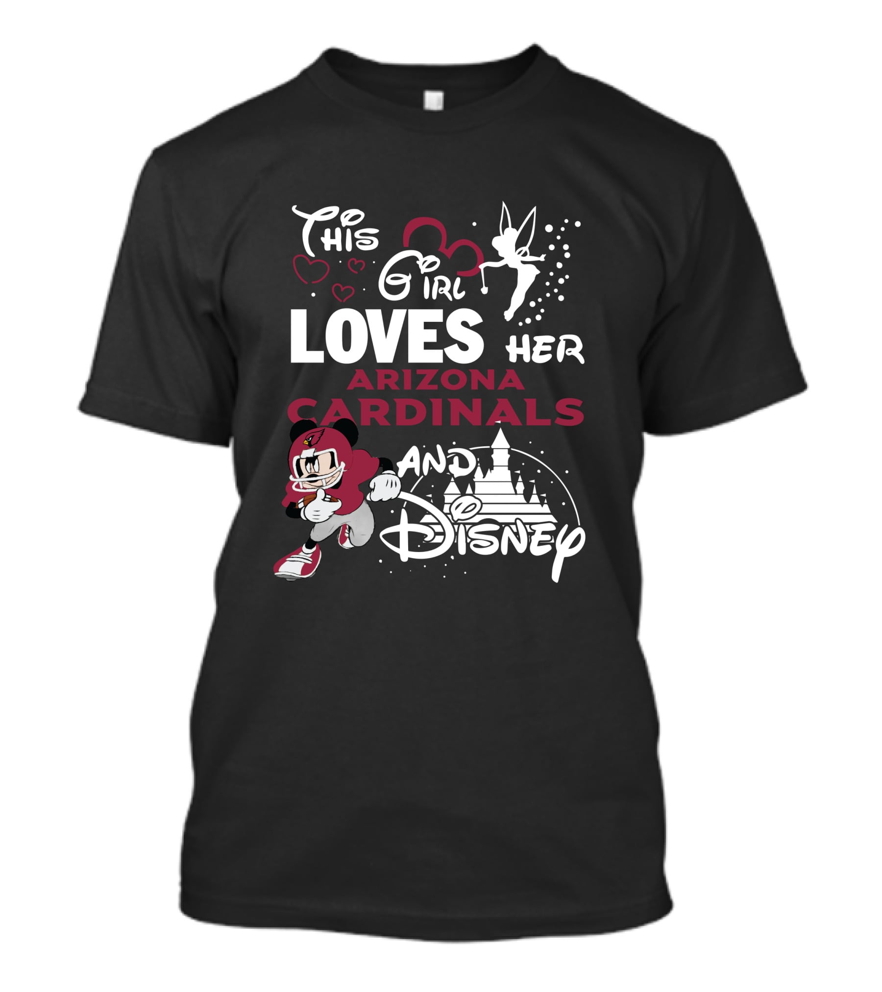 This Girl Loves Her Arizona Cardinals And Disney T-Shirt