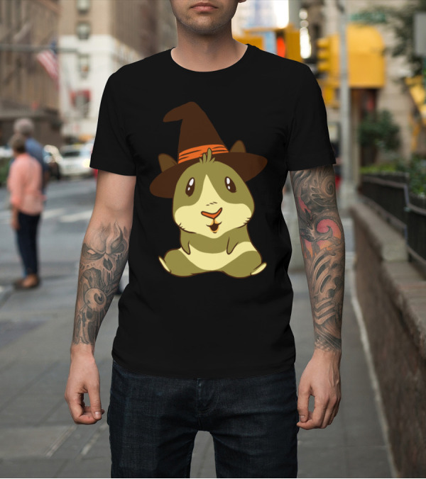 Shirt: Halloween Guinea Pig Witch Hat T-Shirt Halloween Guinea Pig Witch Hat T-Shirt