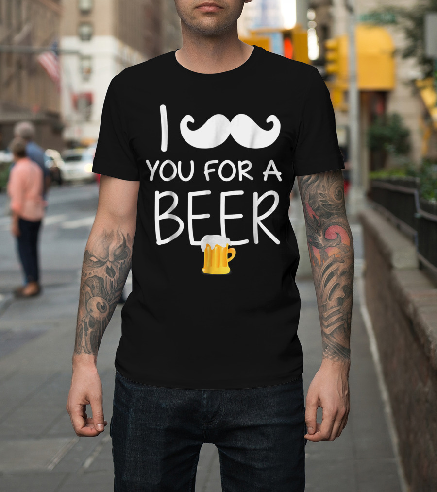 I Mustache You For A Beer St Patrick's Day Mug Image T-Shirt