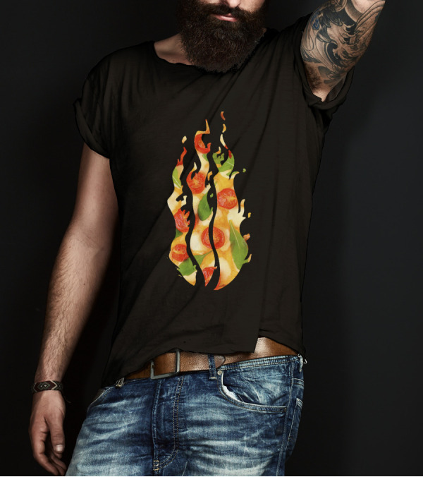 Preston Pizza Tomato Flames T-Shirt