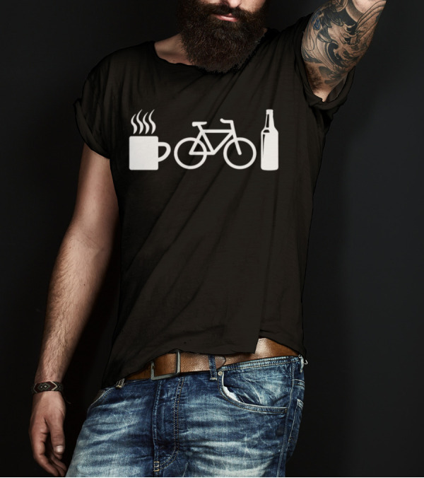 Coffee Biking Cycling Beer T-Shirt