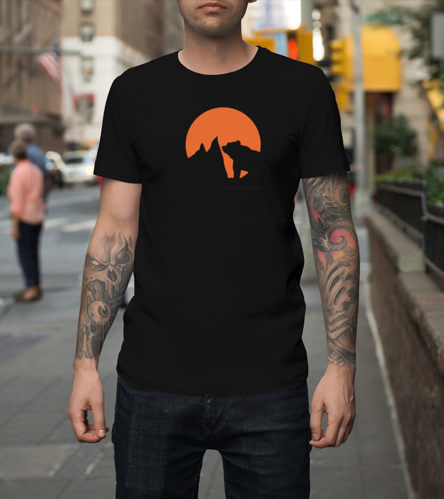 Sunset Mountains Wilderness Bears T-Shirt