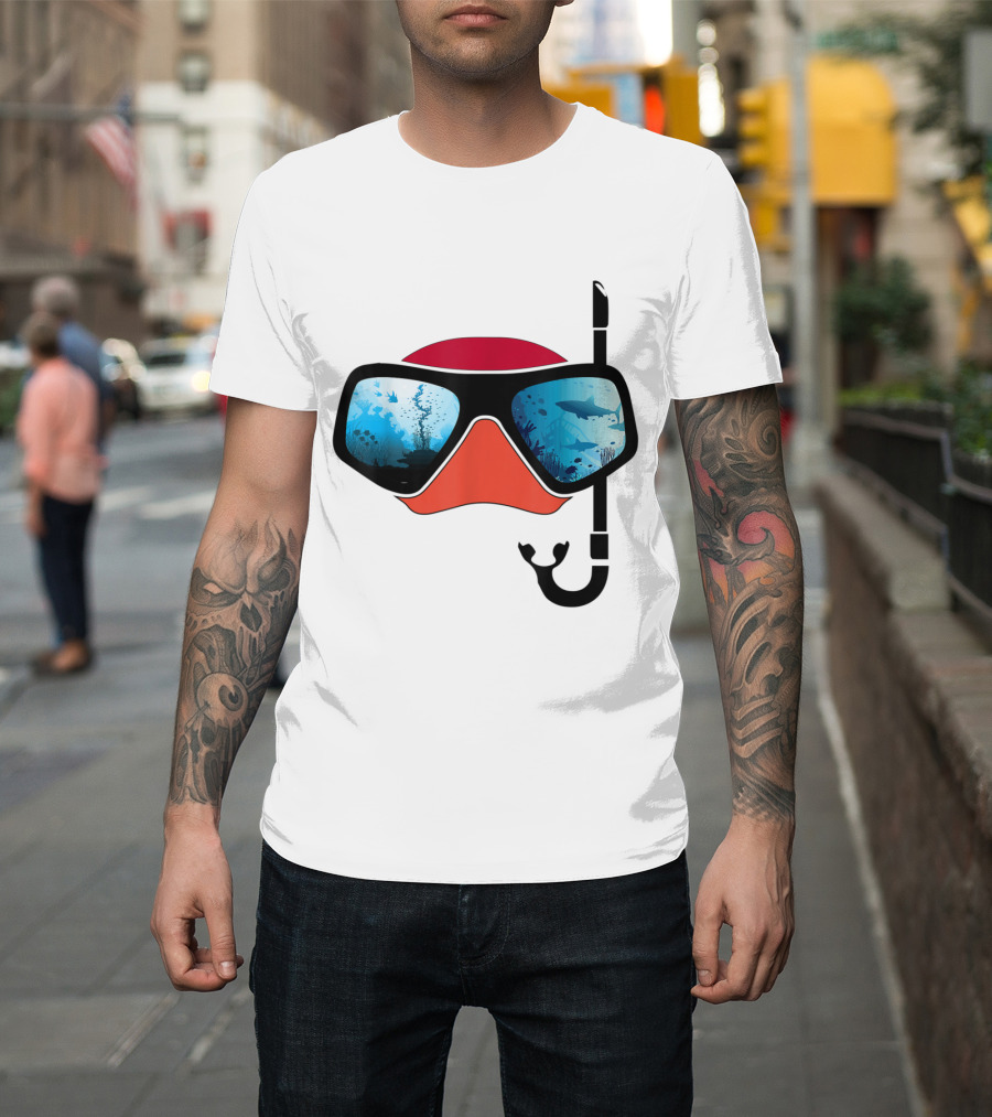 Retro Scuba Diving Snorkeling Mask Sea Ocean Adventure T-Shirt