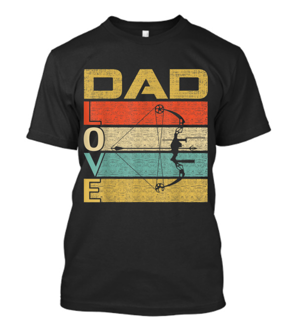 Dad Love Retro Vintage Archery Bow Arrow T-Shirt