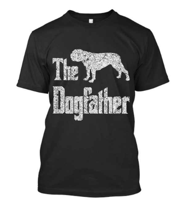 The Dogfather Funny Old English Bulldog T-Shirt