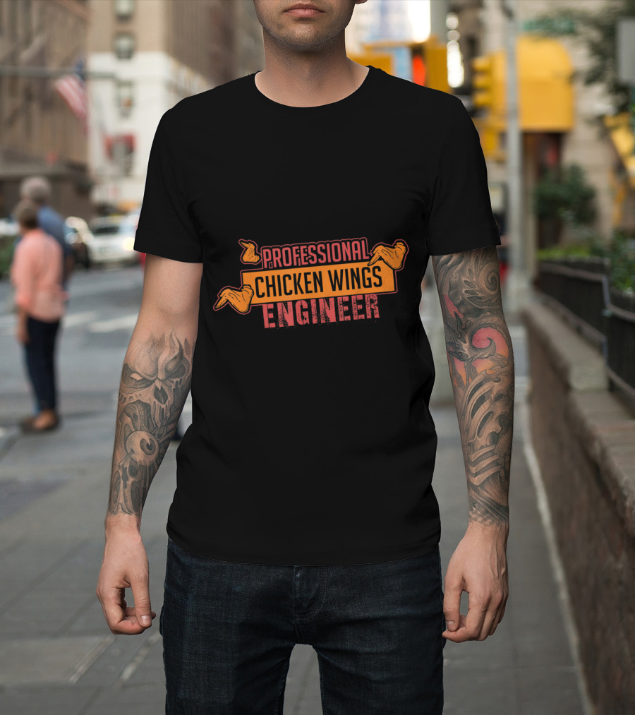 Professional Chicken Wings Engineer Chef Humor T-Shirt