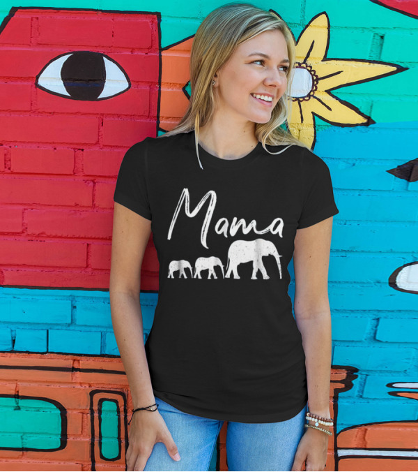 Mama Elephant Family T-Shirt