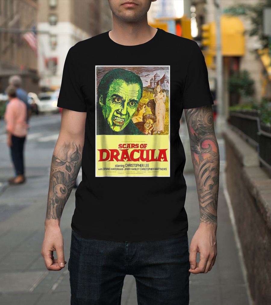 Scars of Dracula Starring Christopher Lee Halloween Horror T-Shirt