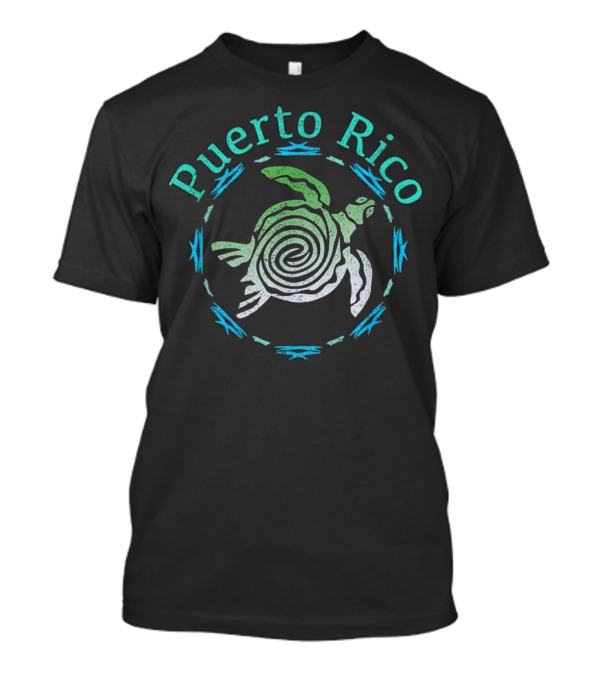 Puerto Rico Tribal Turtle Vintage T-Shirt