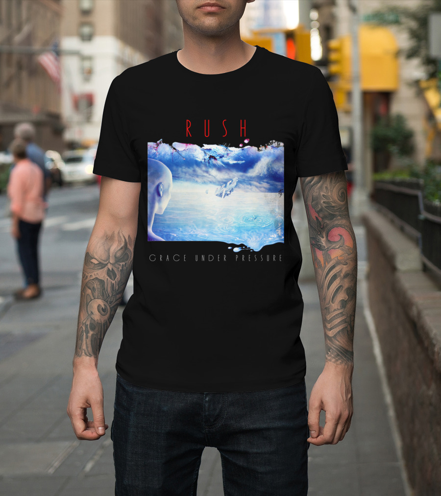 Rush Grace Under Pressure Album Cover Art With Surreal Ocean And Sky T-Shirt