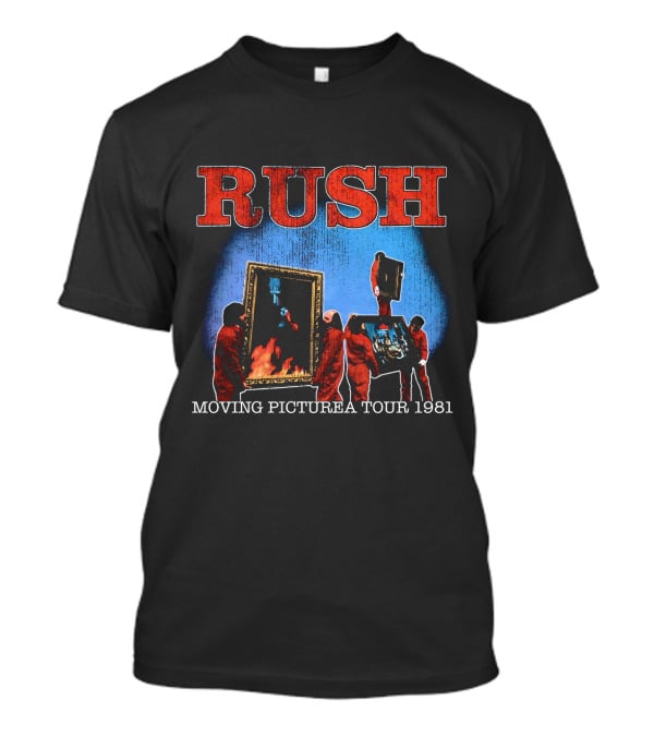 Rush Moving Pictures Tour 1981 Album Cover Design Red Jumpsuits T-Shirt