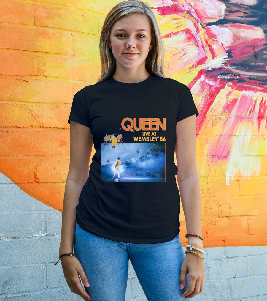 Queen Live At Wembley '86 Stadium Performance T-Shirt
