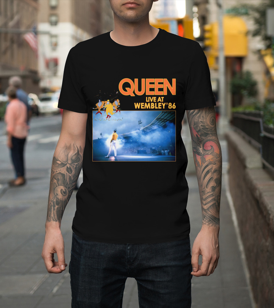 Queen Live At Wembley '86 Stadium Performance T-Shirt