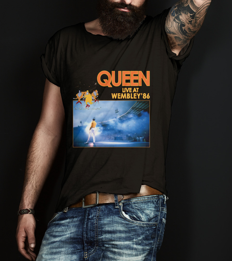 Queen Live At Wembley '86 Stadium Performance T-Shirt