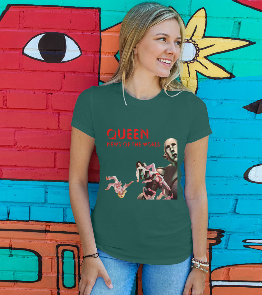Queen News Of The World Album Cover Robot Artwork T-Shirt