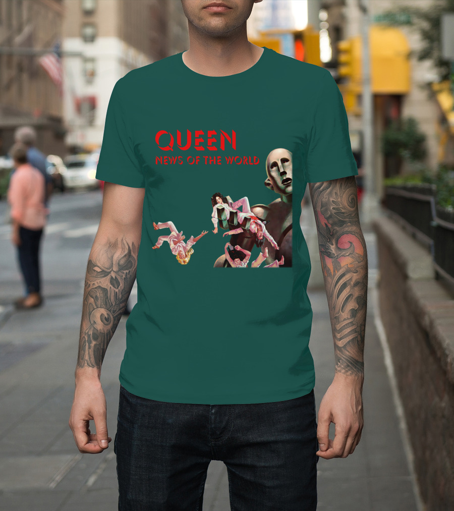 Queen News Of The World Album Cover Robot Artwork T-Shirt