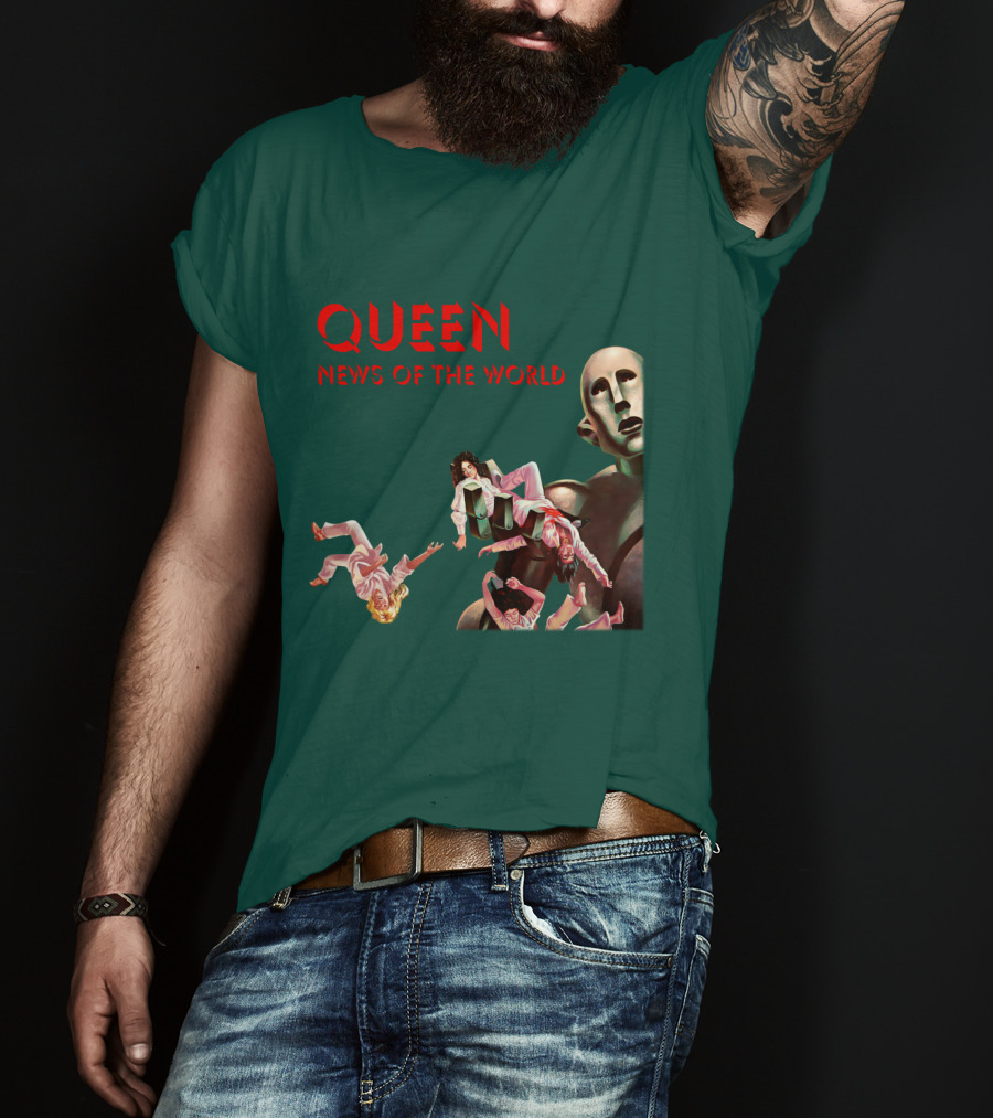 Queen News Of The World Album Cover Robot Artwork T-Shirt