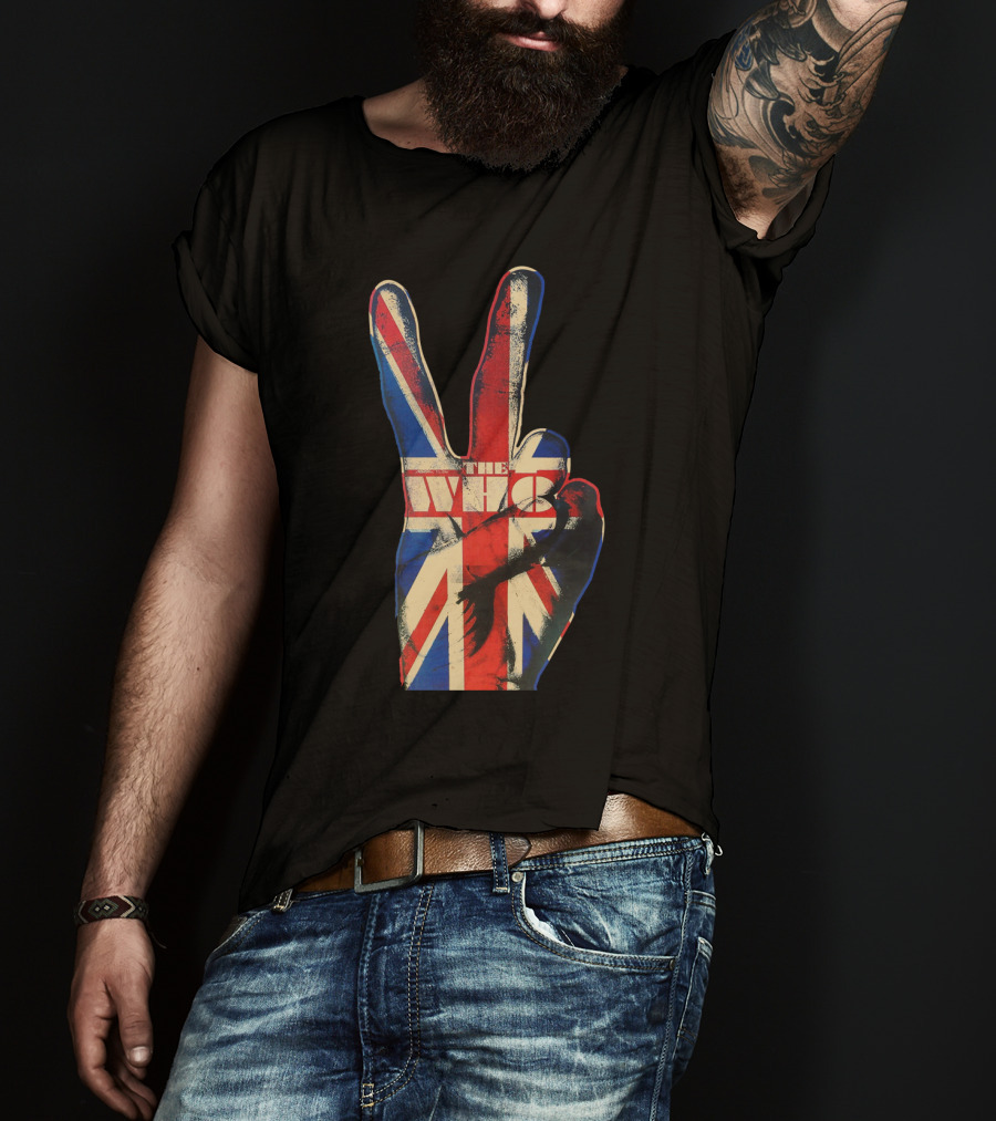 The Who Union Jack Peace Sign T-Shirt
