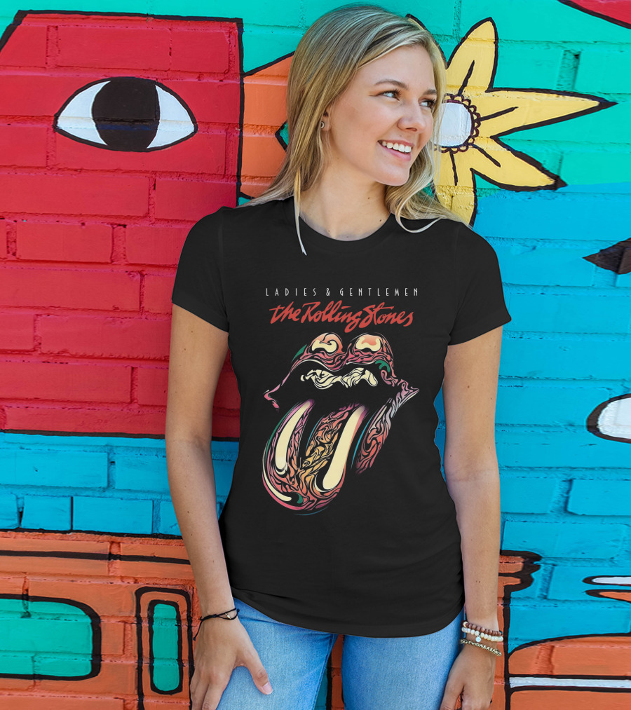 Ladies & Gentlemen The Rolling Stones Psychedelic Tongue T-Shirt
