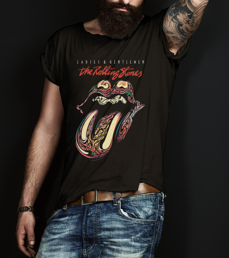 Ladies & Gentlemen The Rolling Stones Psychedelic Tongue T-Shirt