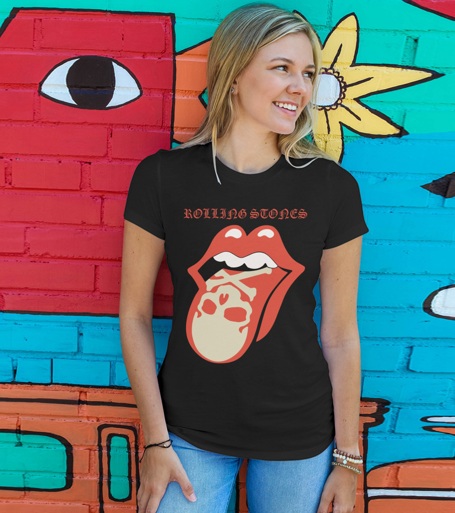 Rolling Stones Tongue With Skull T-Shirt