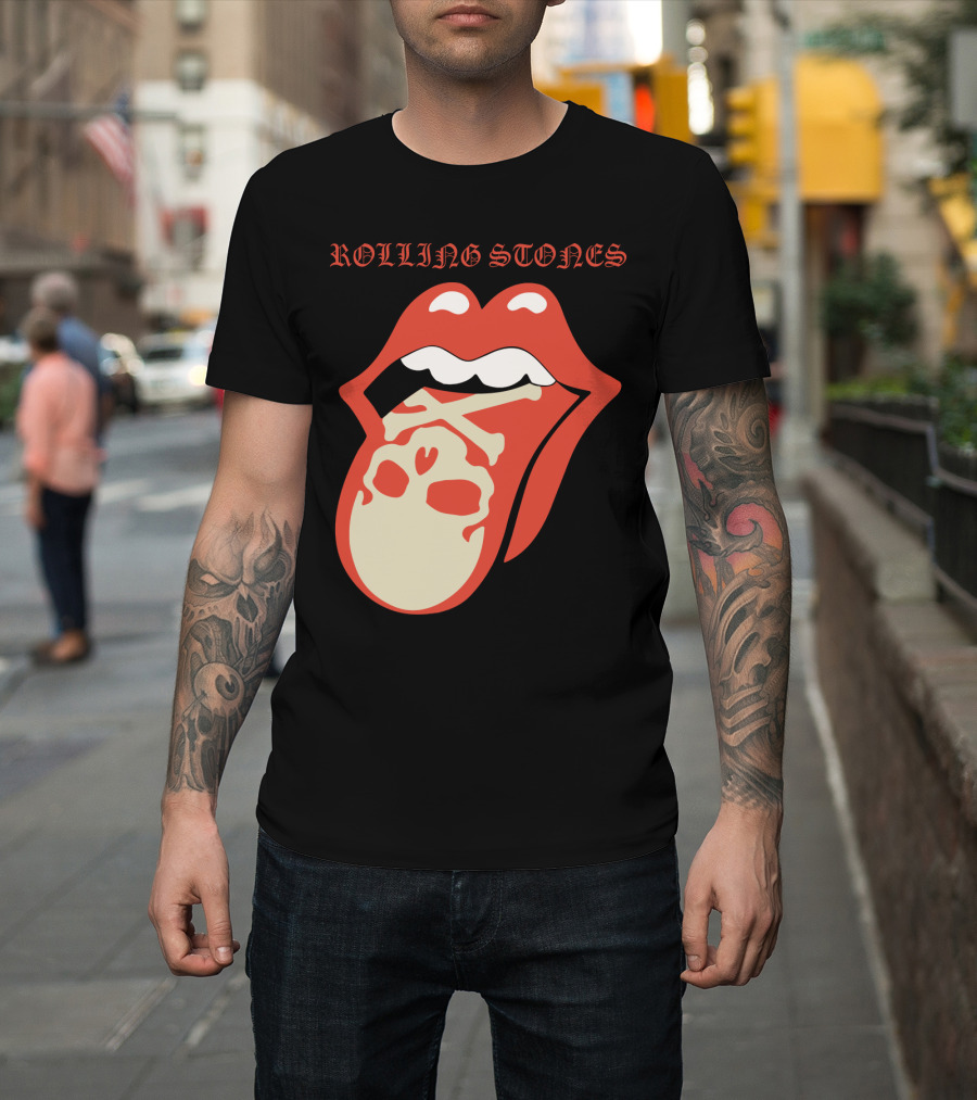 Rolling Stones Tongue With Skull T-Shirt