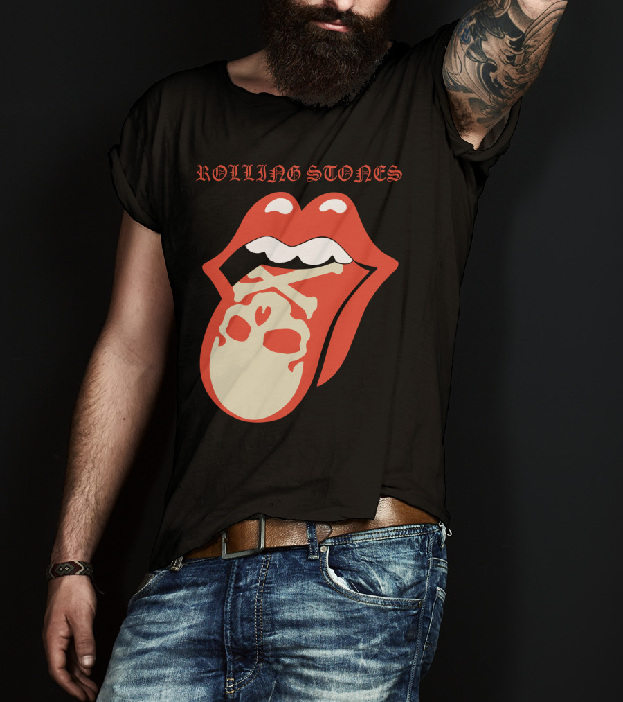 Rolling Stones Tongue With Skull T-Shirt