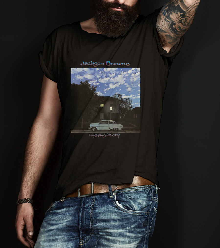 Jackson Browne Late For The Sky Vintage Car Night Scene T-Shirt